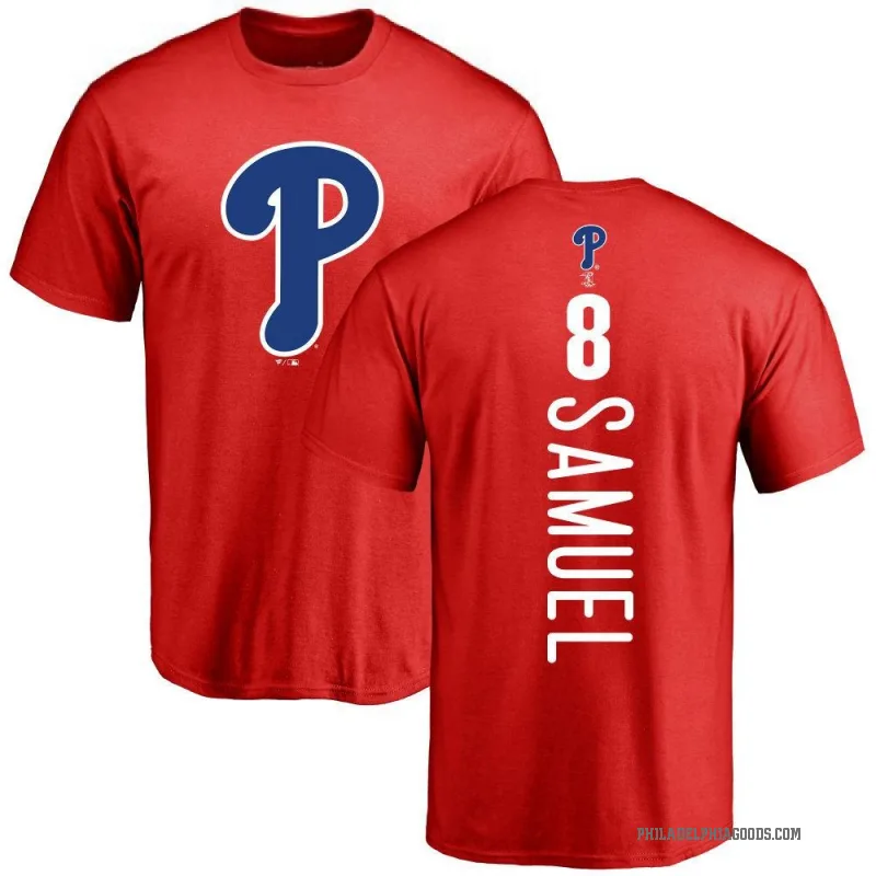 Juan Samuel Youth Red Philadelphia Phillies Backer T-Shirt -