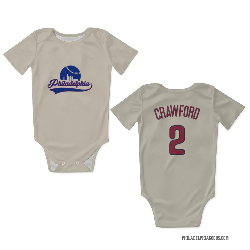 Justin Crawford  Cream Philadelphia Phillies  Newborn & Infant Bodysuit