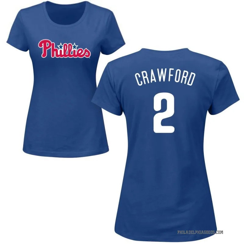 Justin Crawford Women's Royal Philadelphia Phillies Roster T-Shirt -