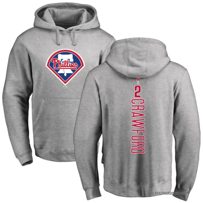 Justin Crawford Youth Philadelphia Phillies Ash Backer Pullover Hoodie