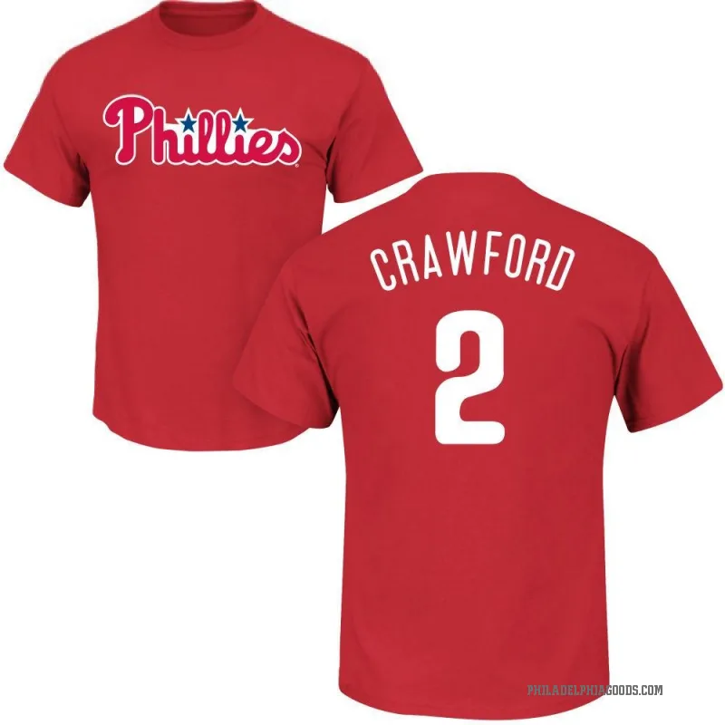Justin Crawford Youth Red Philadelphia Phillies Roster T-Shirt -