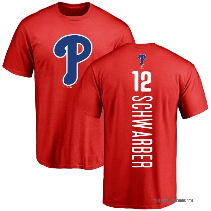 Kyle Schwarber Men's Red Philadelphia Phillies Backer T-Shirt -