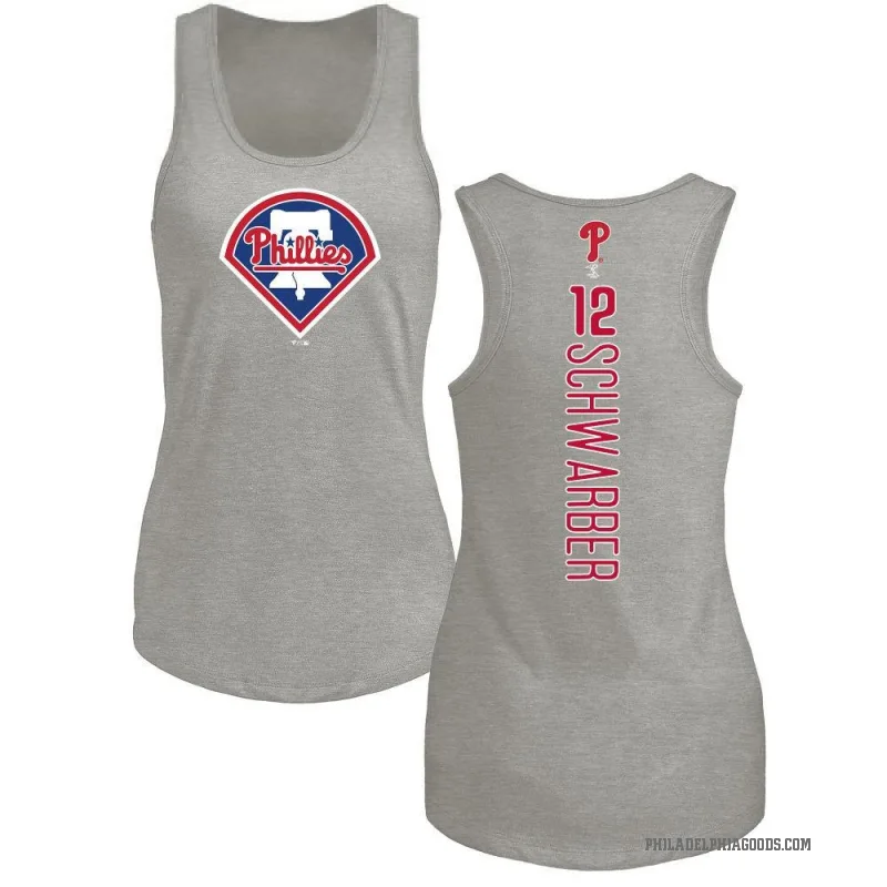 Kyle Schwarber Women's Ash Philadelphia Phillies Backer Tank Top -