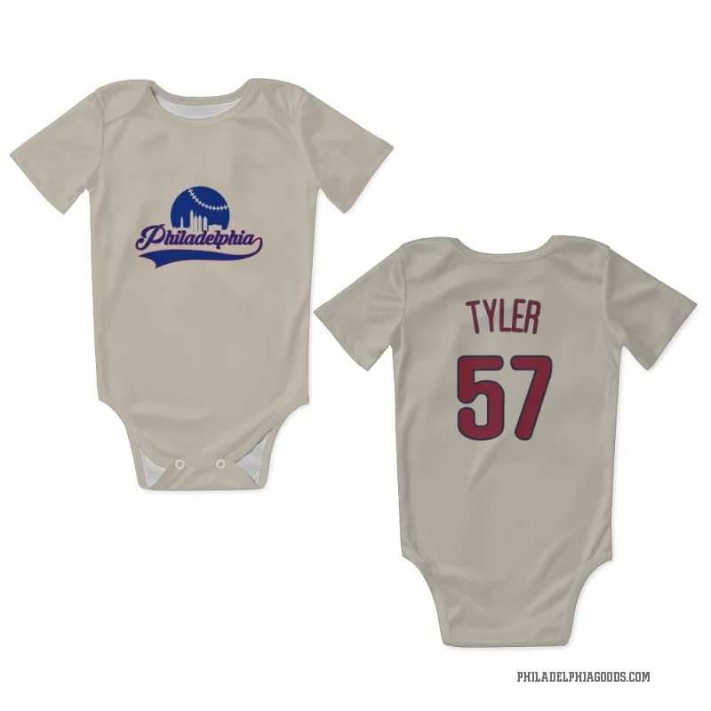 Kyle Tyler  Cream Philadelphia Phillies  Newborn & Infant Bodysuit