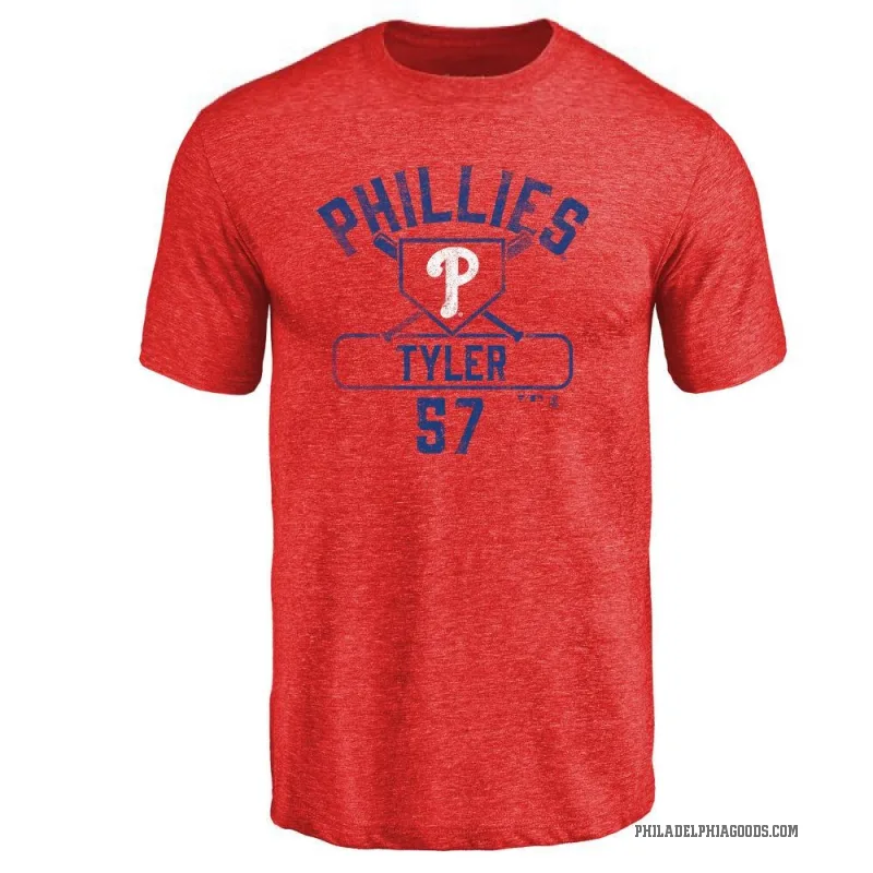 Kyle Tyler Men's Red Philadelphia Phillies Base Runner T-Shirt -