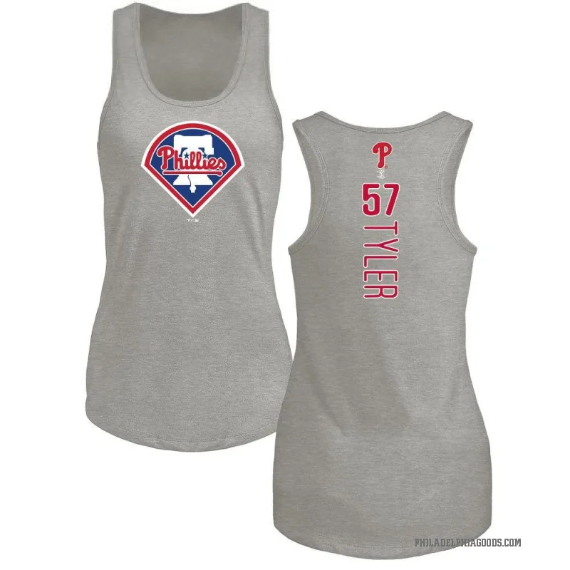 Kyle Tyler Women's Ash Philadelphia Phillies Backer Tank Top -
