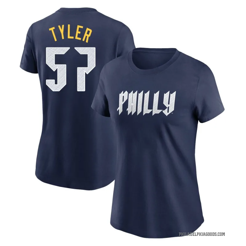 Kyle Tyler Women's Navy Philadelphia Phillies 2024 City Connect Fuse T-Shirt