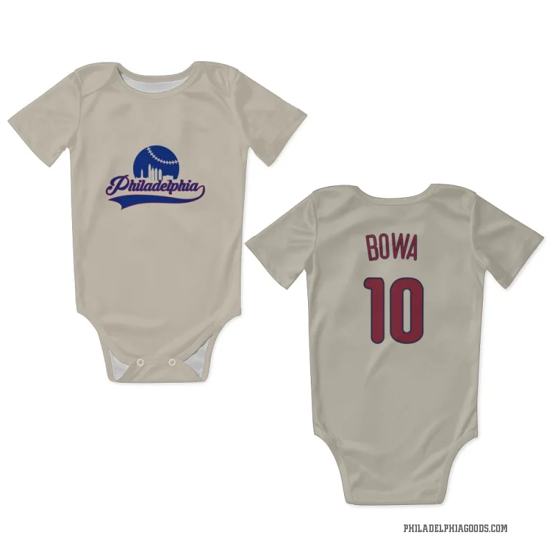 Larry Bowa  Cream Philadelphia Phillies  Newborn & Infant Bodysuit