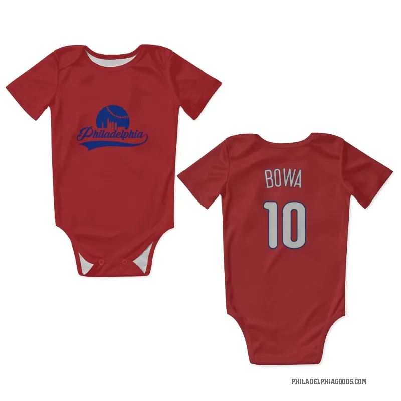 Larry Bowa  Red Philadelphia Phillies  Newborn & Infant Bodysuit