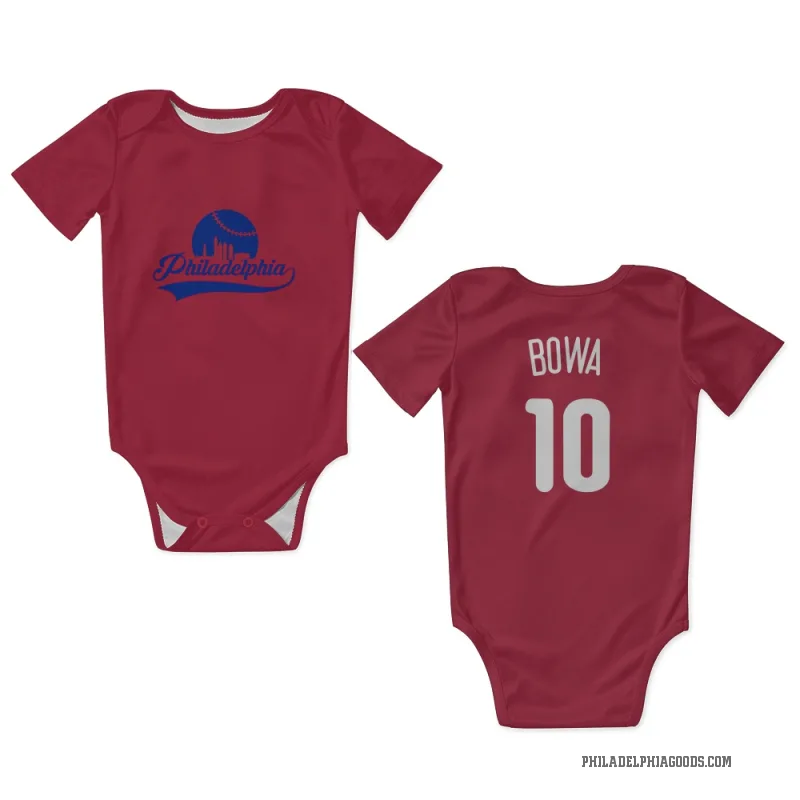 Larry Bowa  White Philadelphia Phillies  Newborn & Infant Bodysuit
