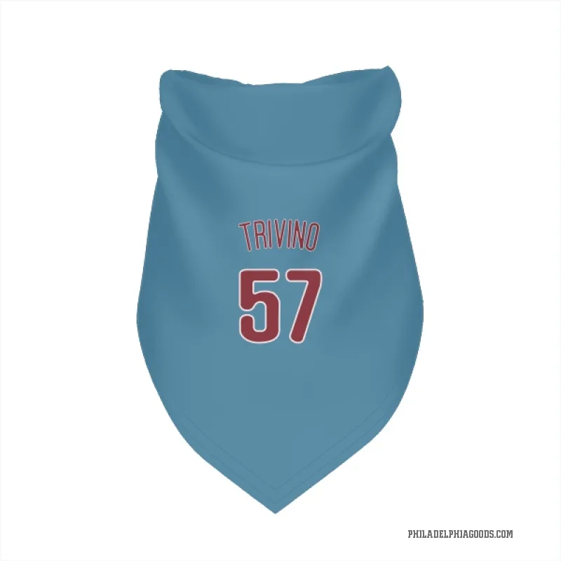 Lou Trivino  Light Blue Philadelphia Phillies  Cat & Dog Pet Bandana