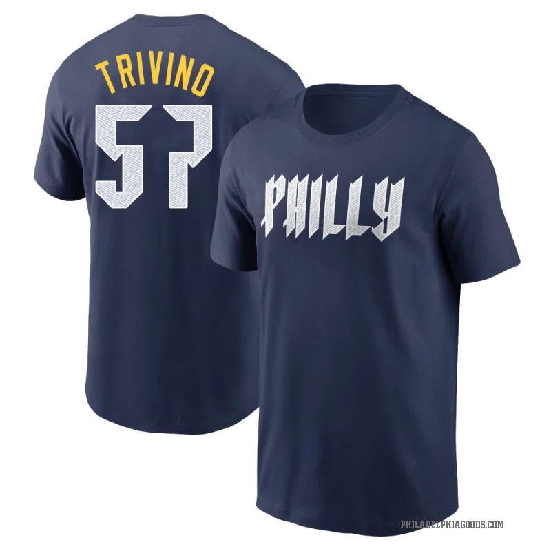 Lou Trivino Men's Navy Philadelphia Phillies 2024 City Connect Fuse T-Shirt