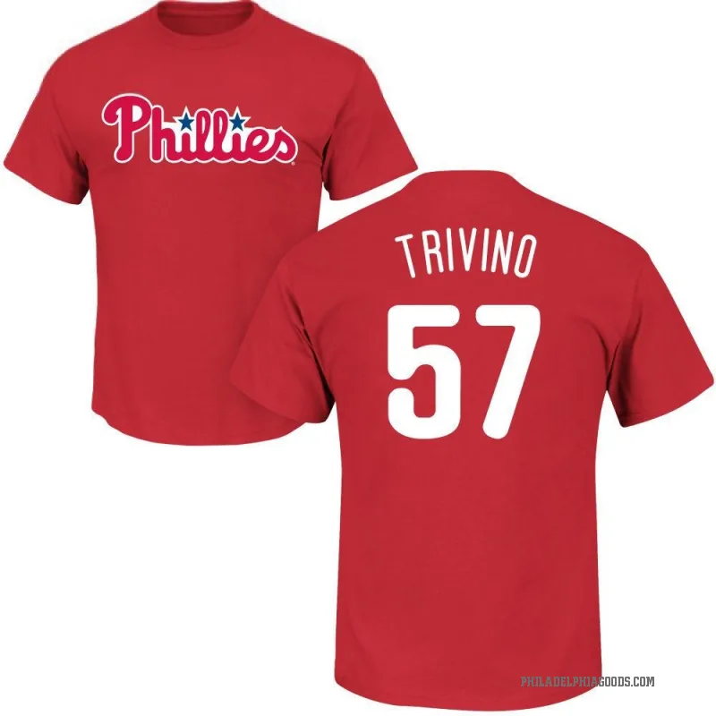 Lou Trivino Men's Red Philadelphia Phillies Roster T-Shirt -