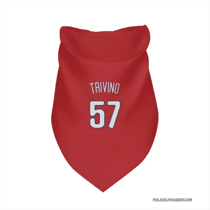 Lou Trivino  Red Philadelphia Phillies  Cat & Dog Pet Bandana