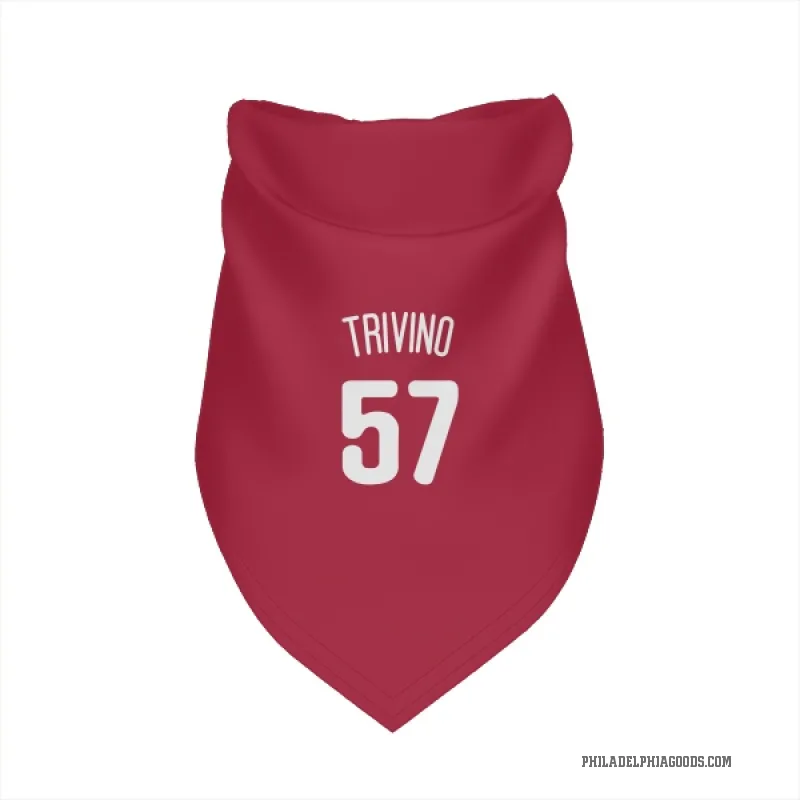 Lou Trivino  White Philadelphia Phillies  Cat & Dog Pet Bandana