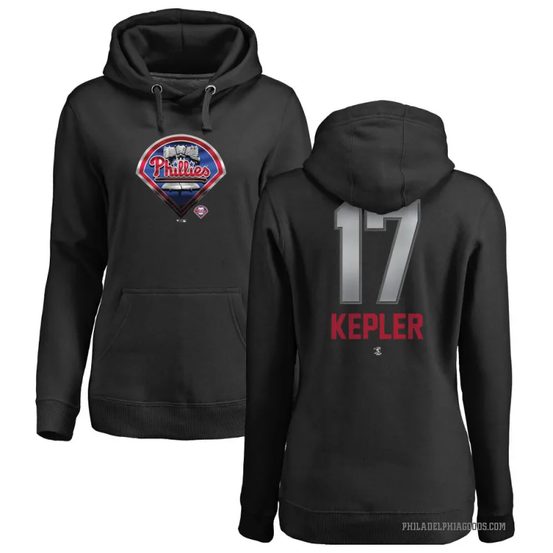 Max Kepler Women's Black Philadelphia Phillies Branded Midnight Mascot Pullover Hoodie -
