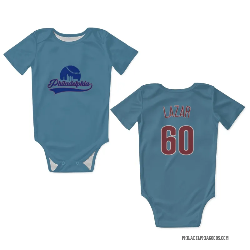 Max Lazar  Light Blue Philadelphia Phillies  Newborn & Infant Bodysuit