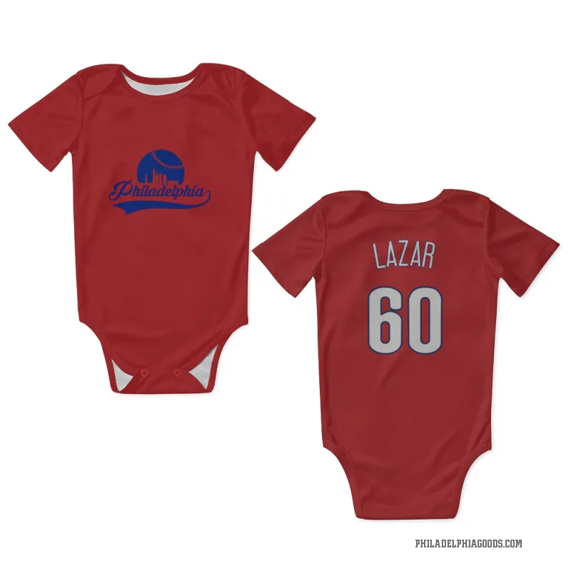 Max Lazar  Red Philadelphia Phillies  Newborn & Infant Bodysuit
