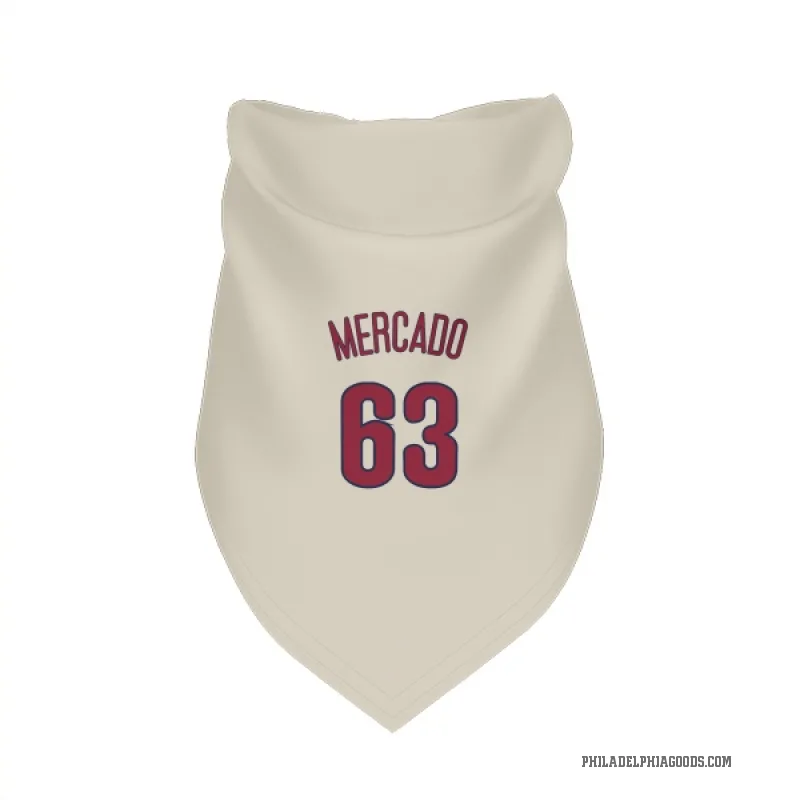 Michael Mercado  Cream Philadelphia Phillies  Cat & Dog Pet Bandana