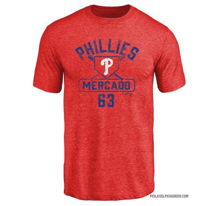 Michael Mercado Men's Red Philadelphia Phillies Base Runner T-Shirt -