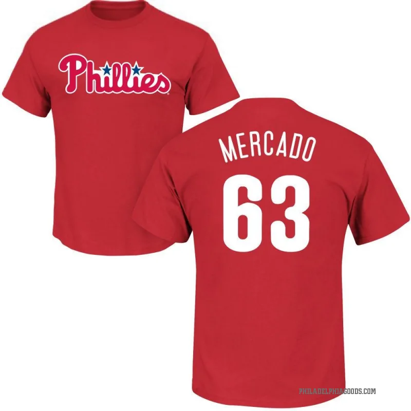 Michael Mercado Men's Red Philadelphia Phillies Roster T-Shirt -