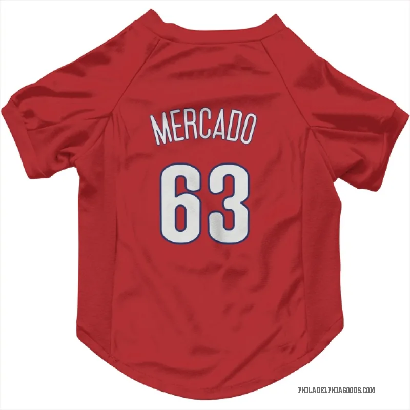 Michael Mercado  Red Philadelphia Phillies  Cat & Dog Pet Jersey