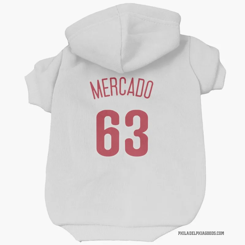 Michael Mercado  Scarlet Philadelphia Phillies  Cat & Dog Pet Hoodie