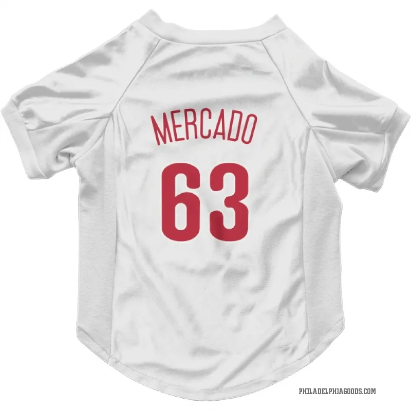Michael Mercado  Scarlet Philadelphia Phillies  Cat & Dog Pet Jersey