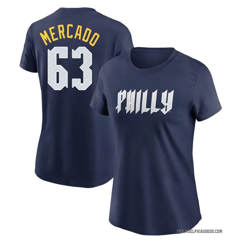 Michael Mercado Women's Navy Philadelphia Phillies 2024 City Connect Fuse T-Shirt