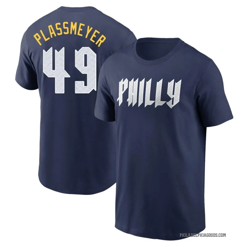 Michael Plassmeyer Men's Navy Philadelphia Phillies 2024 City Connect Fuse T-Shirt