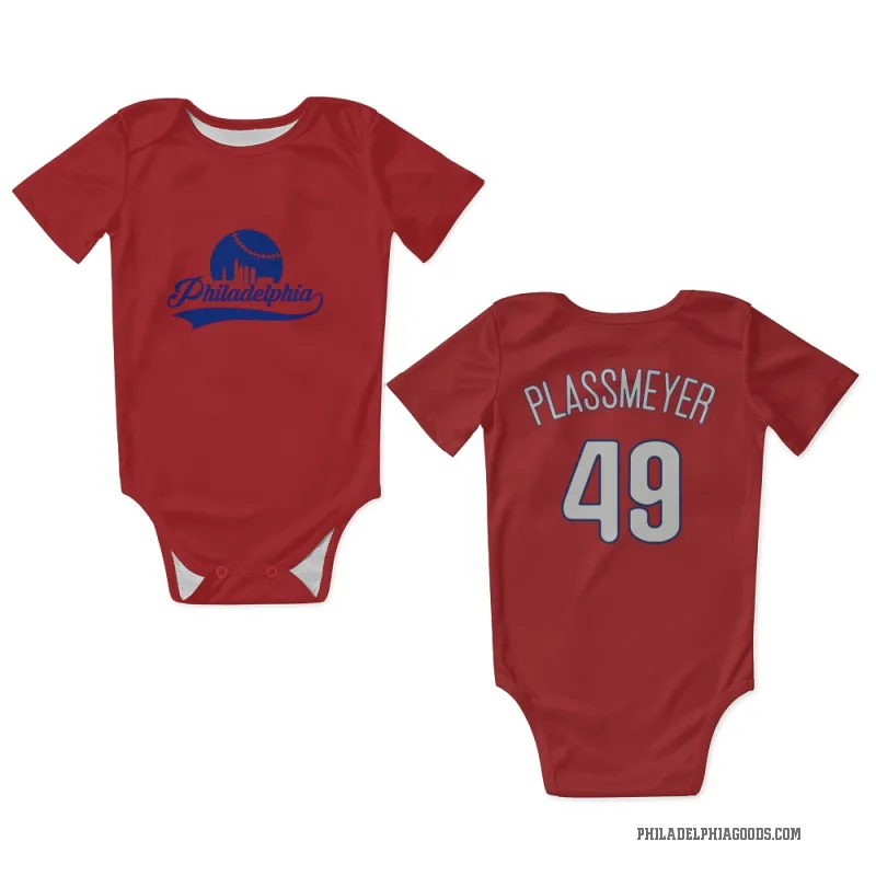 Michael Plassmeyer  Red Philadelphia Phillies  Newborn & Infant Bodysuit