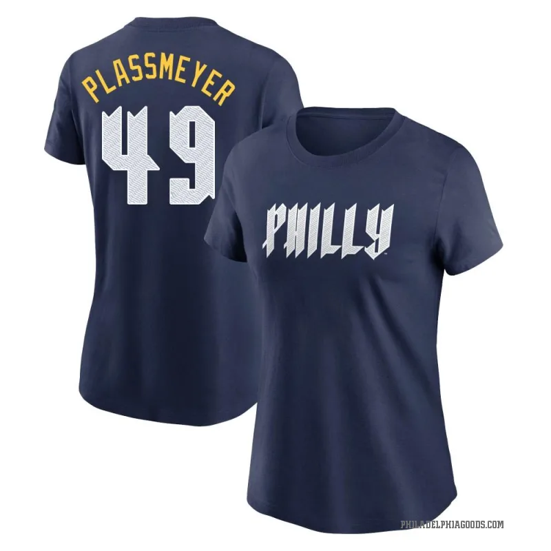Michael Plassmeyer Women's Navy Philadelphia Phillies 2024 City Connect Fuse T-Shirt