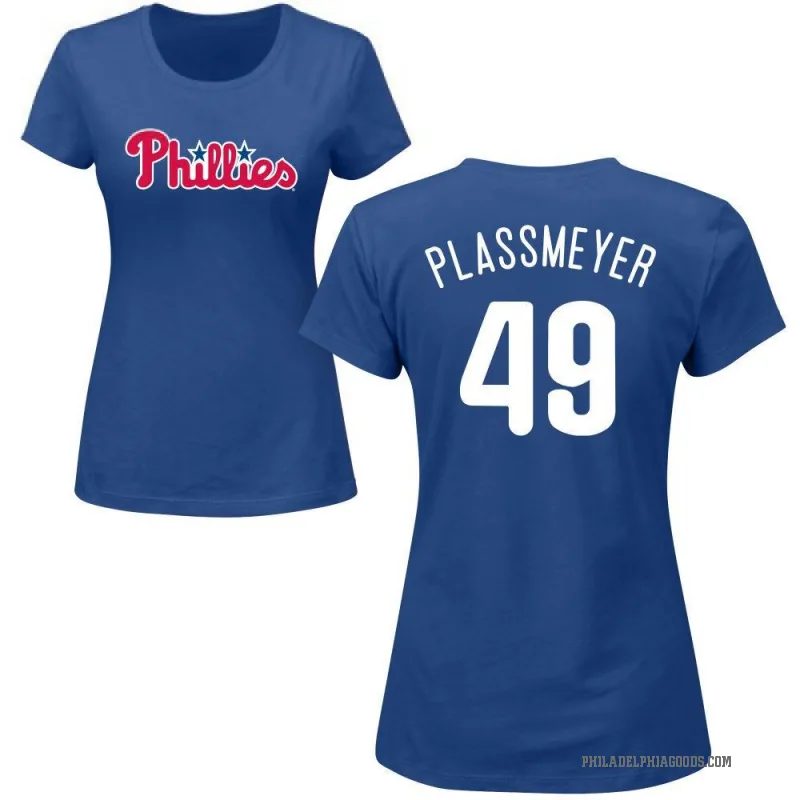 Michael Plassmeyer Women's Royal Philadelphia Phillies Roster T-Shirt -