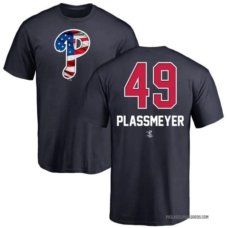 Michael Plassmeyer Youth Navy Philadelphia Phillies Name and Number Banner Wave T-Shirt -