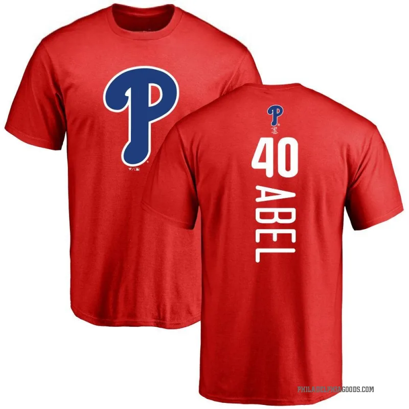Mick Abel Men's Red Philadelphia Phillies Backer T-Shirt -