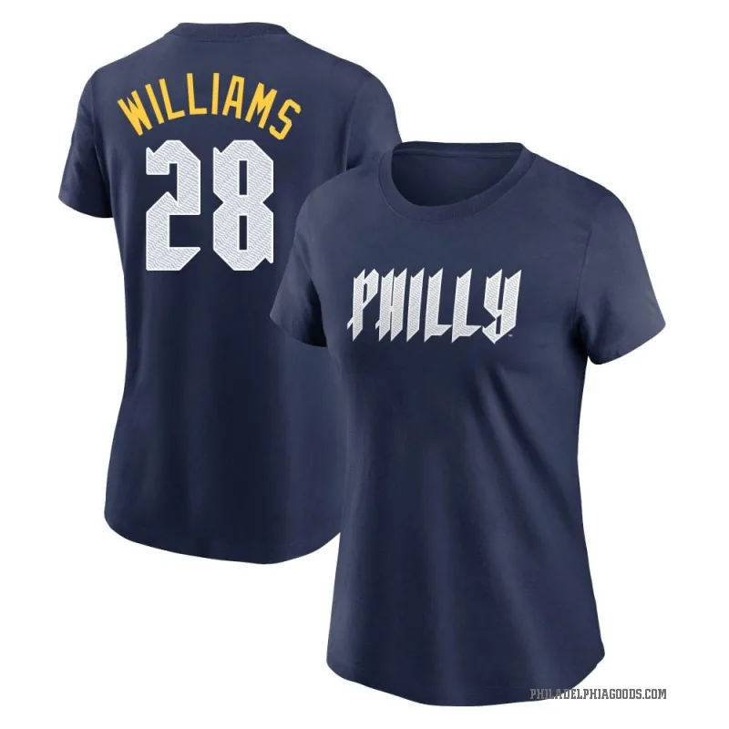 Mitch Williams Women's Navy Philadelphia Phillies 2024 City Connect Fuse T-Shirt