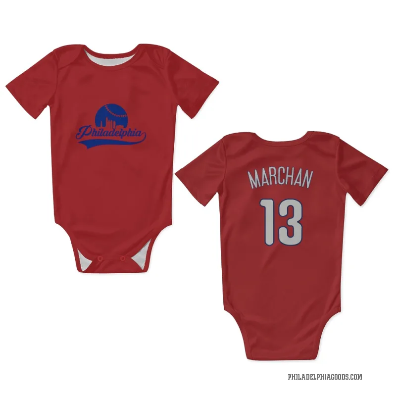 Rafael Marchan  Red Philadelphia Phillies  Newborn & Infant Bodysuit