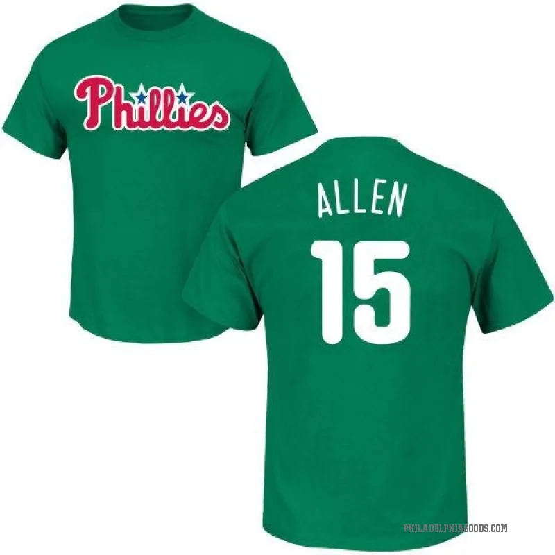 Richie Allen Men's Green Philadelphia Phillies St. Patrick's Day Roster T-Shirt -