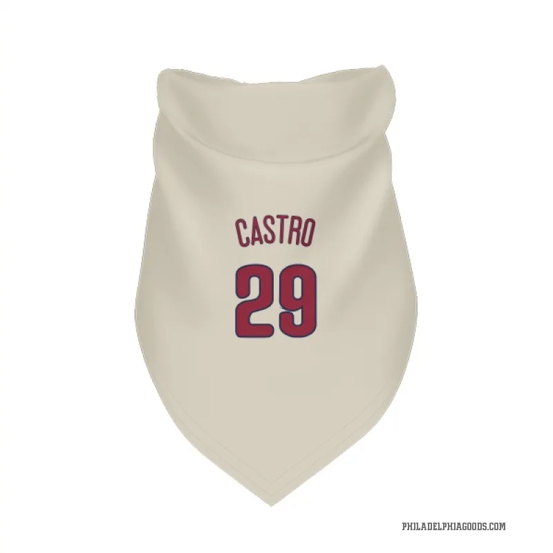 Rodolfo Castro Cream Philadelphia Phillies Cat & Dog Pet Bandana