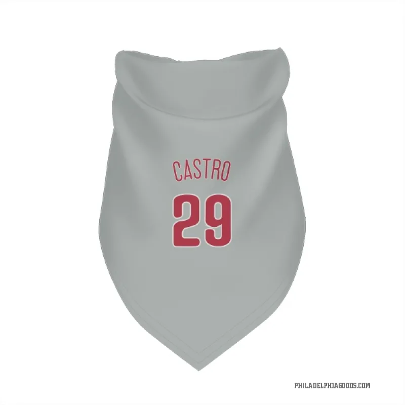 Rodolfo Castro Gray Philadelphia Phillies Cat & Dog Pet Bandana