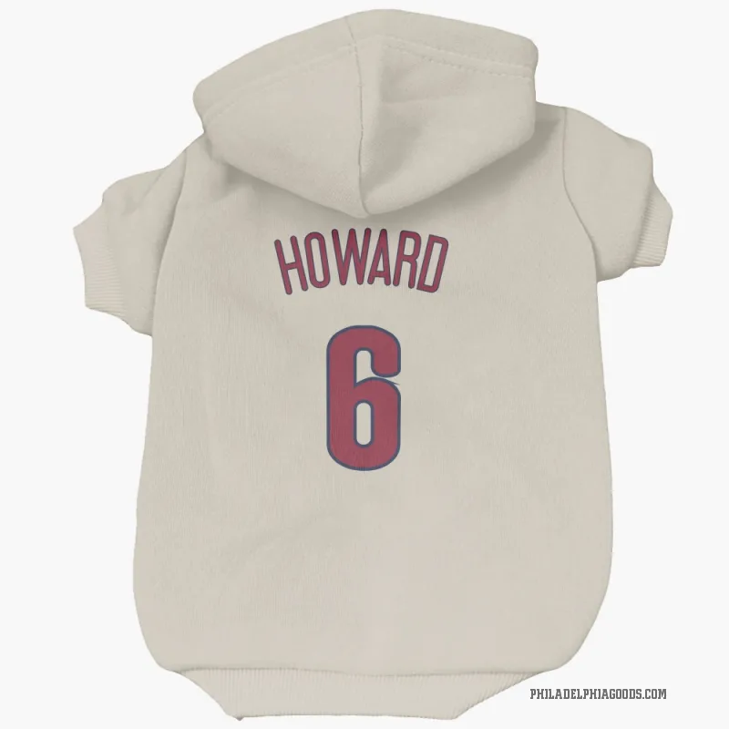 Ryan Howard  Cream Philadelphia Phillies  Cat & Dog Pet Hoodie