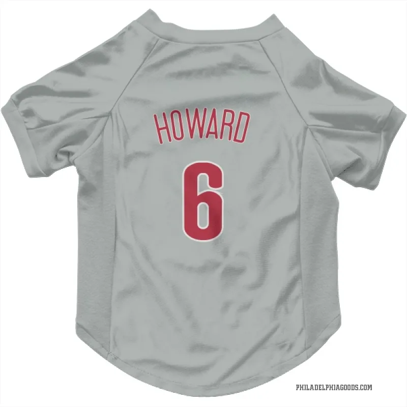 Ryan Howard  Gray Philadelphia Phillies  Cat & Dog Pet Jersey