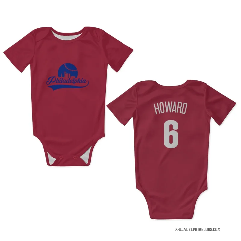 Ryan Howard  White Philadelphia Phillies  Newborn & Infant Bodysuit