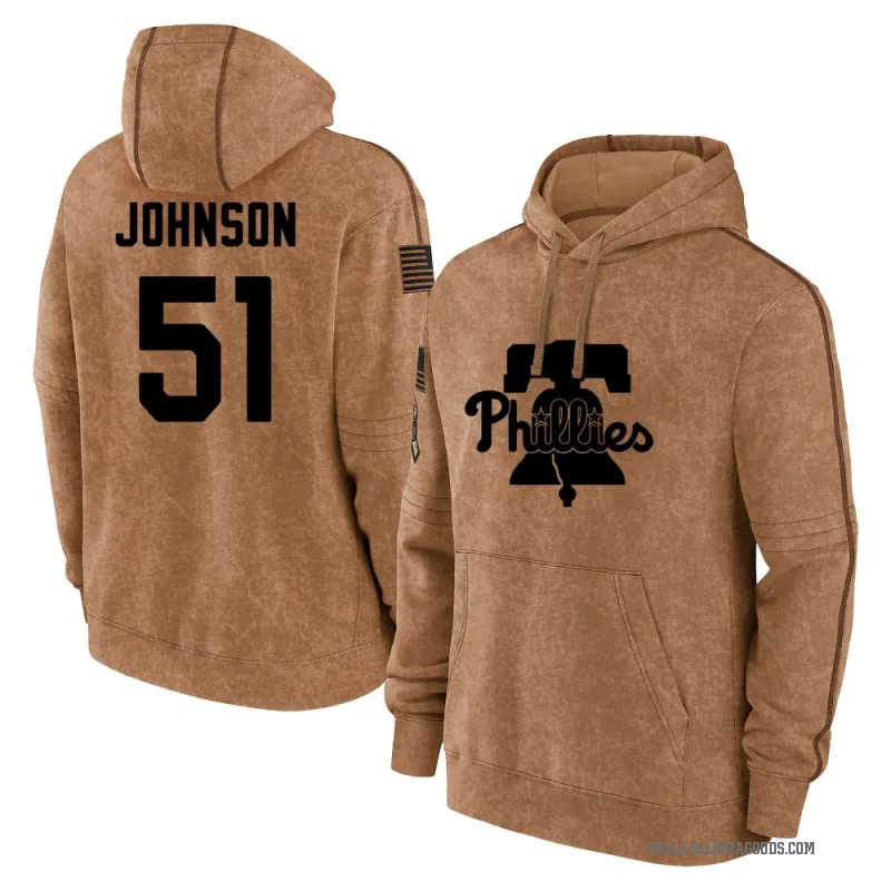 Seth Johnson Youth Brown Philadelphia Phillies 2023 Salute to Service Club Pullover Hoodie