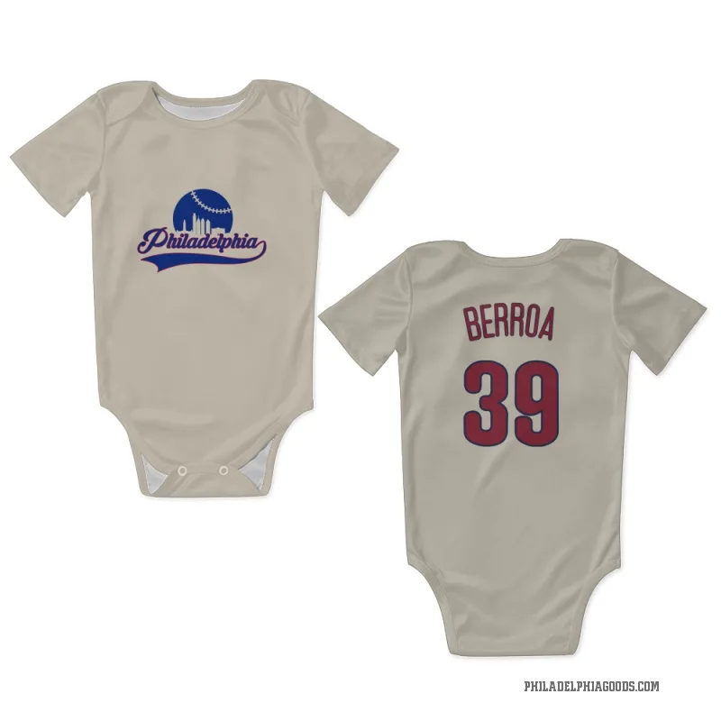 Steward Berroa  Cream Philadelphia Phillies  Newborn & Infant Bodysuit