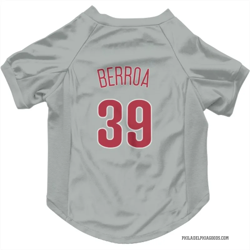 Steward Berroa Gray Philadelphia Phillies Cat & Dog Pet Jersey