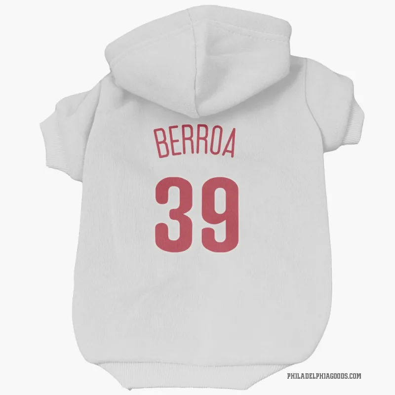 Steward Berroa  Scarlet Philadelphia Phillies  Cat & Dog Pet Hoodie