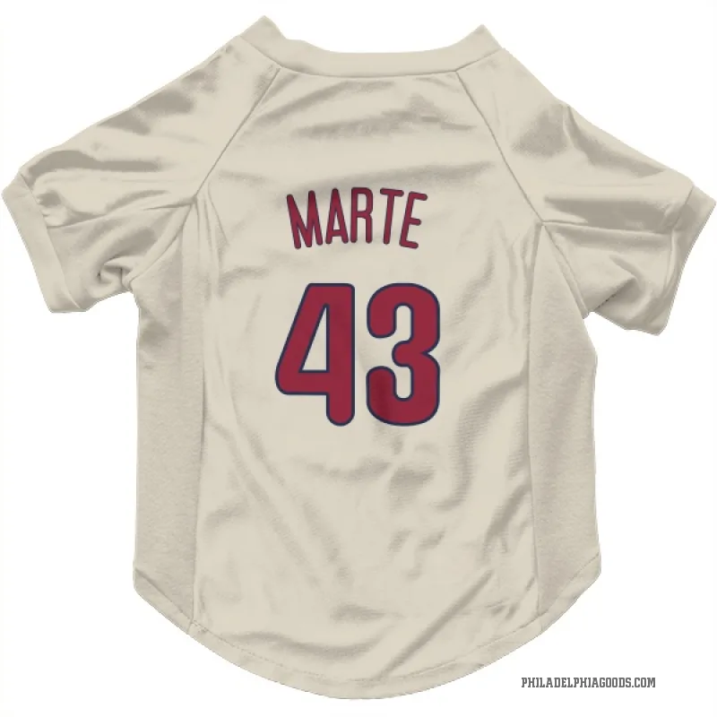 Yunior Marte  Cream Philadelphia Phillies  Cat & Dog Pet Jersey