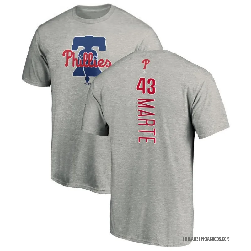 Yunior Marte Men's Ash Philadelphia Phillies Backer T-Shirt -