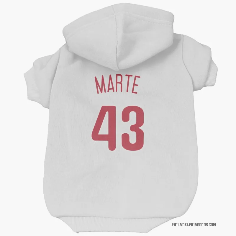 Yunior Marte  Scarlet Philadelphia Phillies  Cat & Dog Pet Hoodie
